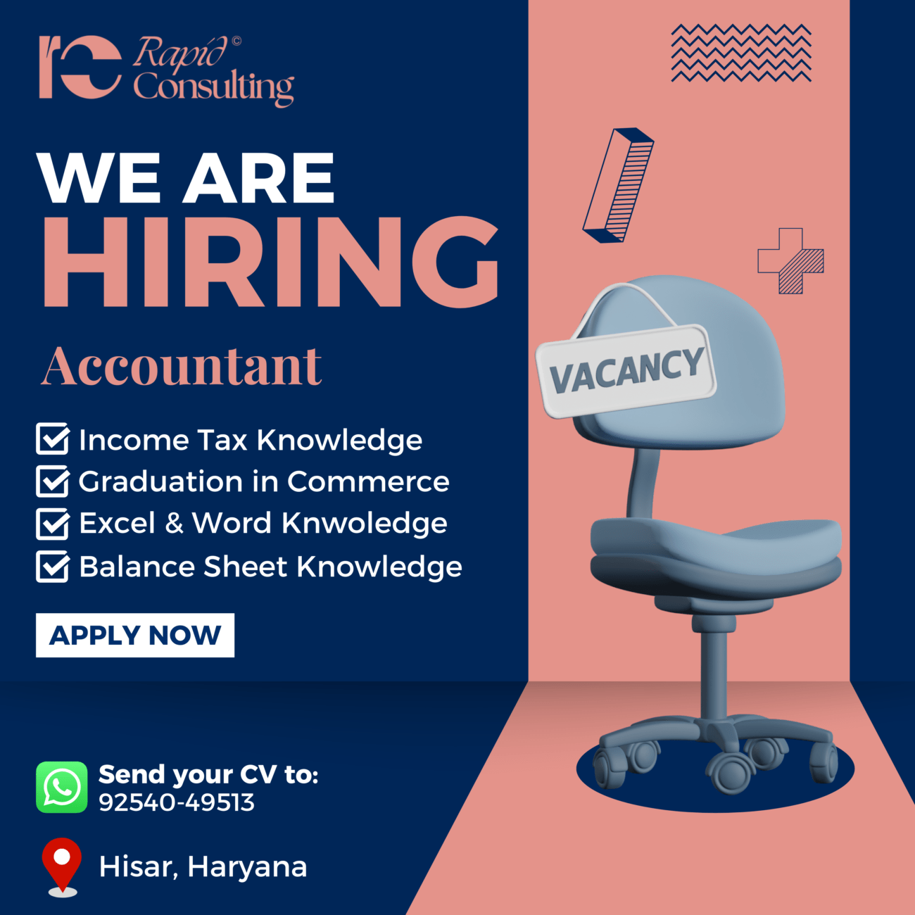 Accountant Job at Rapid Consulting Limited